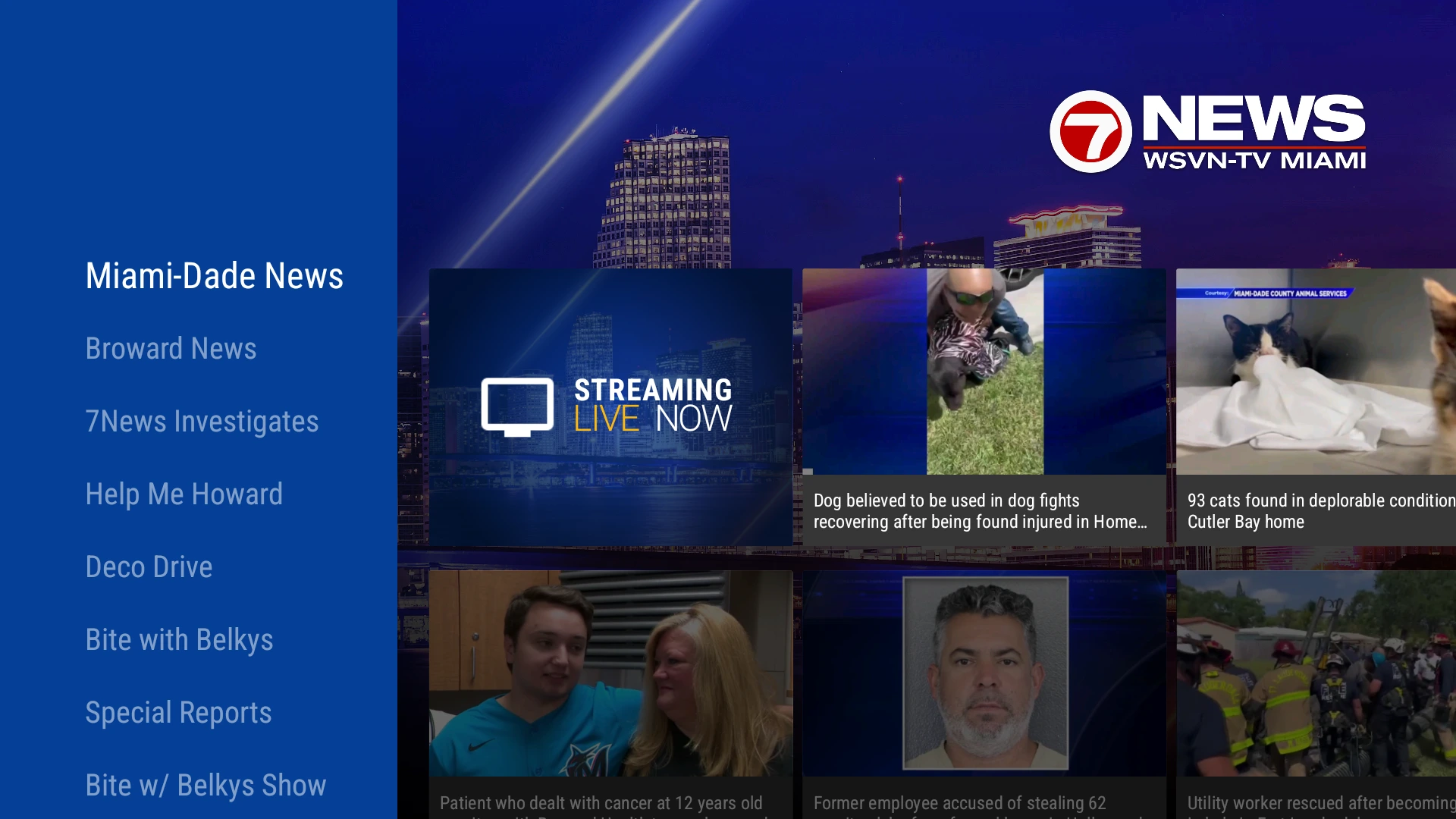 DoApp TV home screen showing the magazine carousel on Android TV